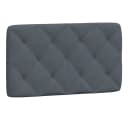 vidaXL Bett Kopfteil-Kissen Dunkelgrau Samt 90 cm Bild 2