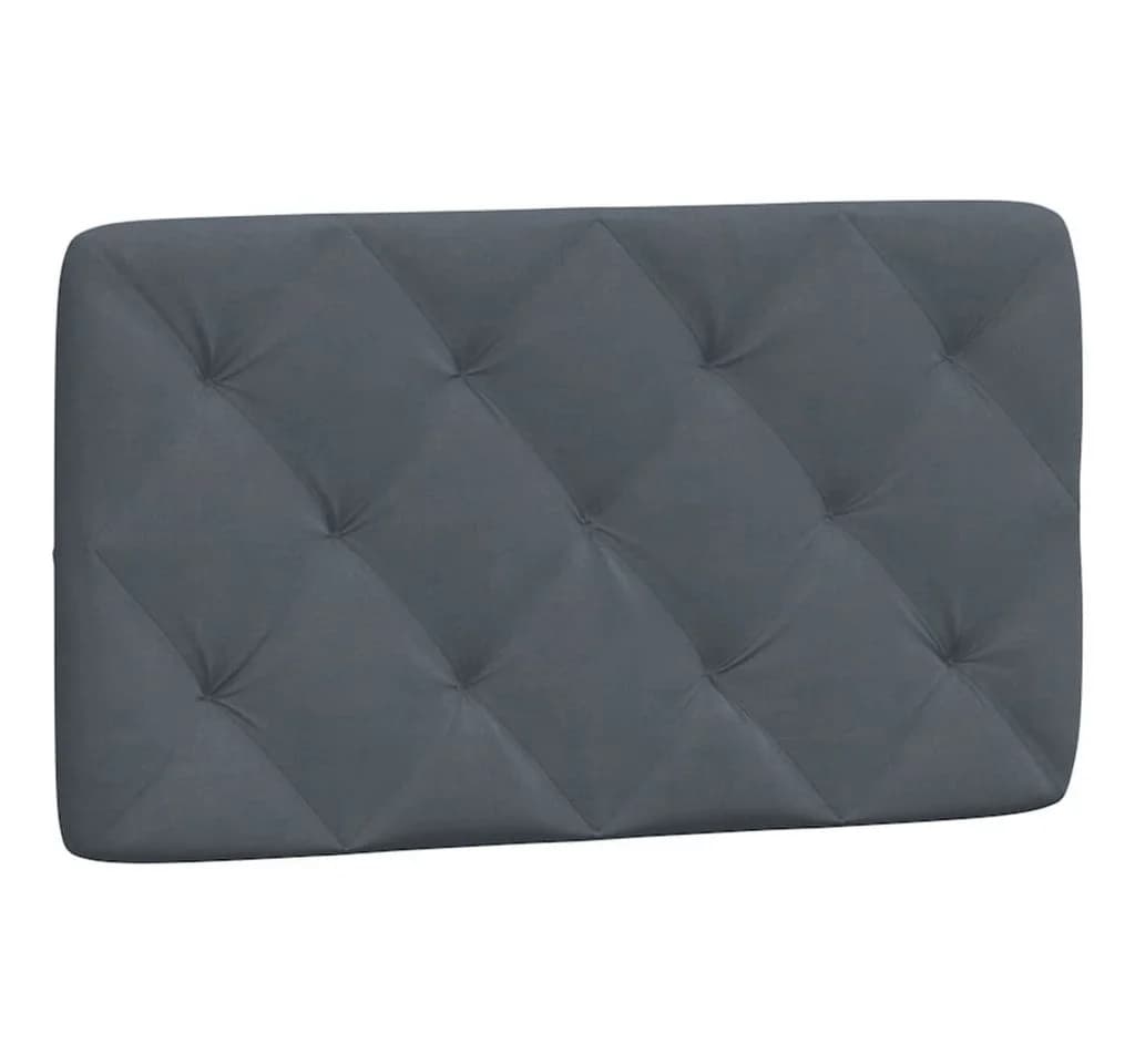 vidaXL Bett Kopfteil-Kissen Dunkelgrau Samt 90 cm - Bild 2