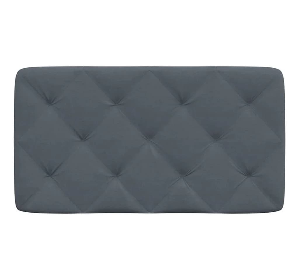 vidaXL Bett Kopfteil-Kissen Dunkelgrau Samt 90 cm - Bild 5