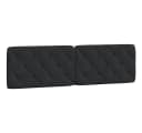 vidaXL Bett Kopfteil-Kissen Schwarz 180 cm Samt Bild 2