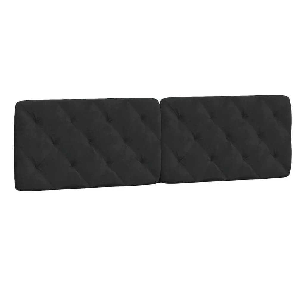 vidaXL Bett Kopfteil-Kissen Schwarz 180 cm Samt - Bild 2