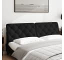 vidaXL Bett Kopfteil-Kissen Schwarz 180 cm Samt Bild 3