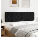 vidaXL Bett Kopfteil-Kissen Schwarz 180 cm Samt Bild 4