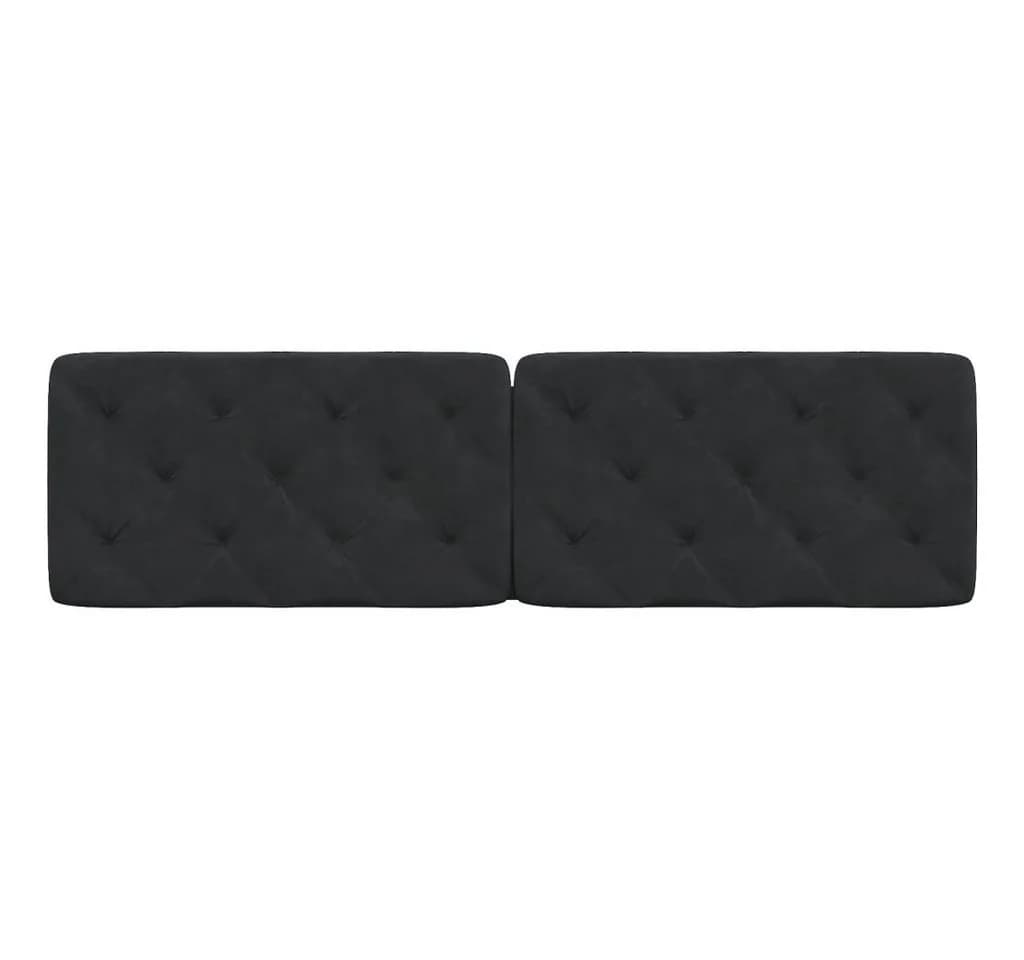 vidaXL Bett Kopfteil-Kissen Schwarz 180 cm Samt - Bild 5