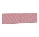 vidaXL Bett Kopfteil-Kissen Rosa Samt 200 cm Bild 2