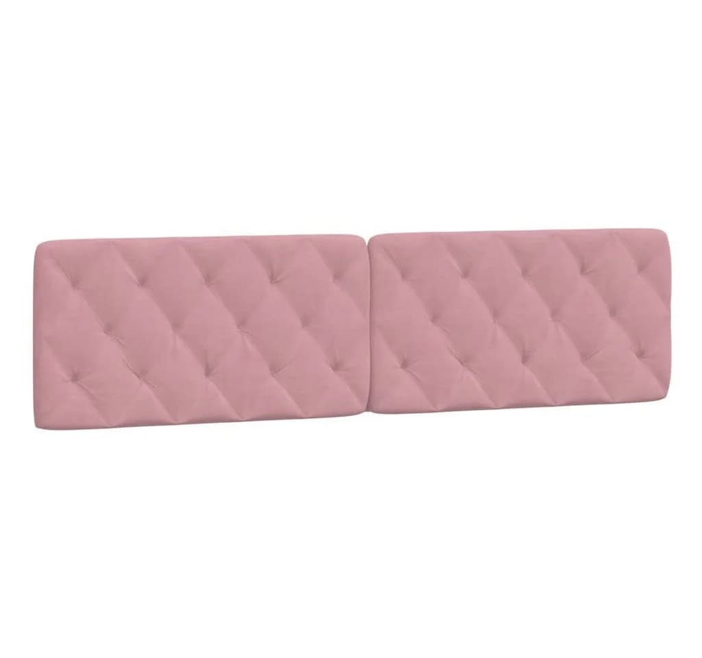 vidaXL Bett Kopfteil-Kissen Rosa Samt 200 cm - Bild 2