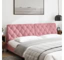 vidaXL Bett Kopfteil-Kissen Rosa Samt 200 cm Bild 3