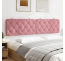 vidaXL Bett Kopfteil-Kissen Rosa Samt 200 cm Bild 4