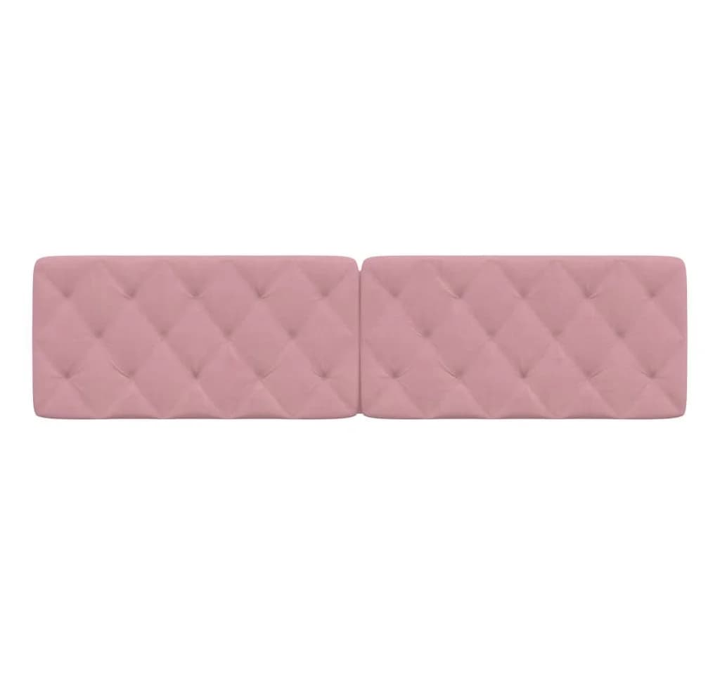vidaXL Bett Kopfteil-Kissen Rosa Samt 200 cm - Bild 5
