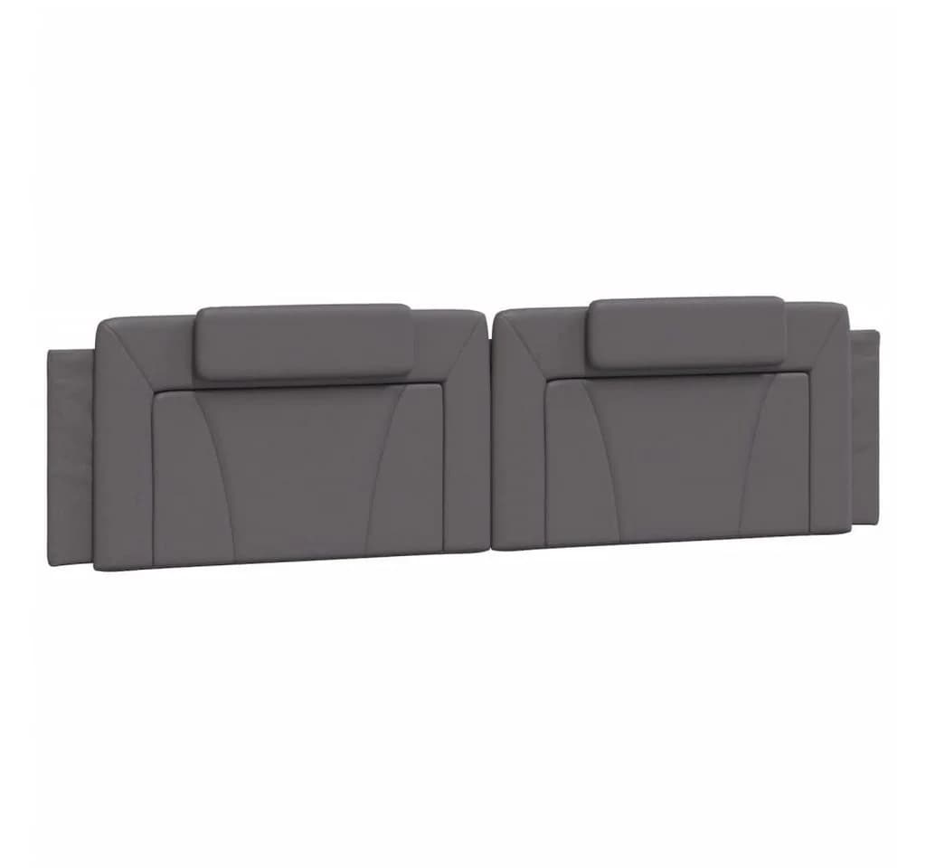 vidaXL Kopfteil-Kissen Viana Grau Kunstleder 200 cm - Bild 2