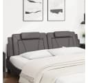 vidaXL Kopfteil-Kissen Viana Grau Kunstleder 200 cm Bild 3
