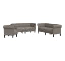 vidaXL Sofa 3-tlg. Sofagarnitur Taupe Stoff Modern Bild 2
