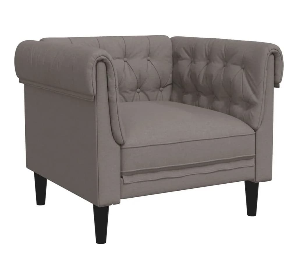 vidaXL Sofa 3-tlg. Sofagarnitur Taupe Stoff Modern - Bild 4