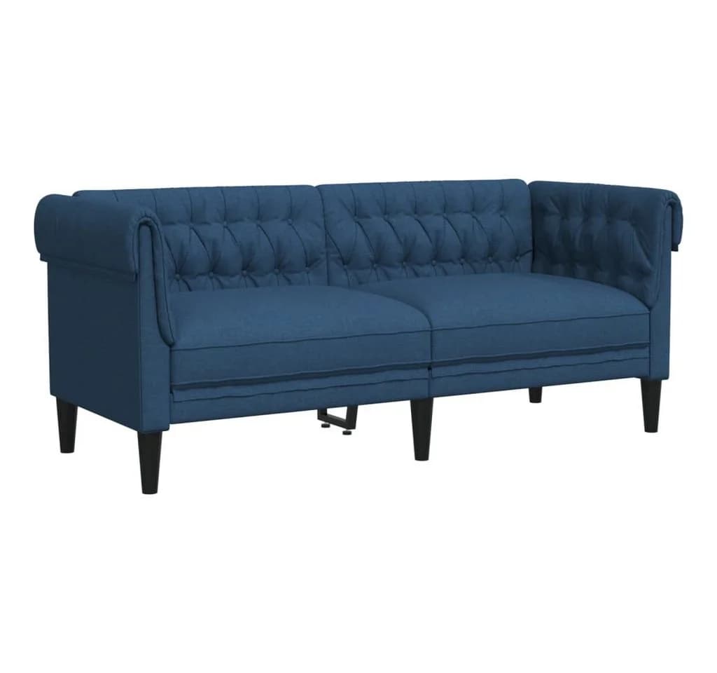 vidaXL 3-teilige Sofagarnitur Blau Stoff Polstersessel - Bild 5