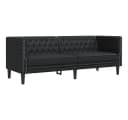 vidaXL Chesterfield Sofa-Set 3-tlg. Schwarz Kunstleder Bild 4