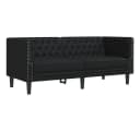 vidaXL Chesterfield Sofa-Set 3-tlg. Schwarz Kunstleder Bild 5