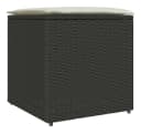 vidaXL Kissenbox Schwarz Poly-Rattan Gartenbox Bild 2