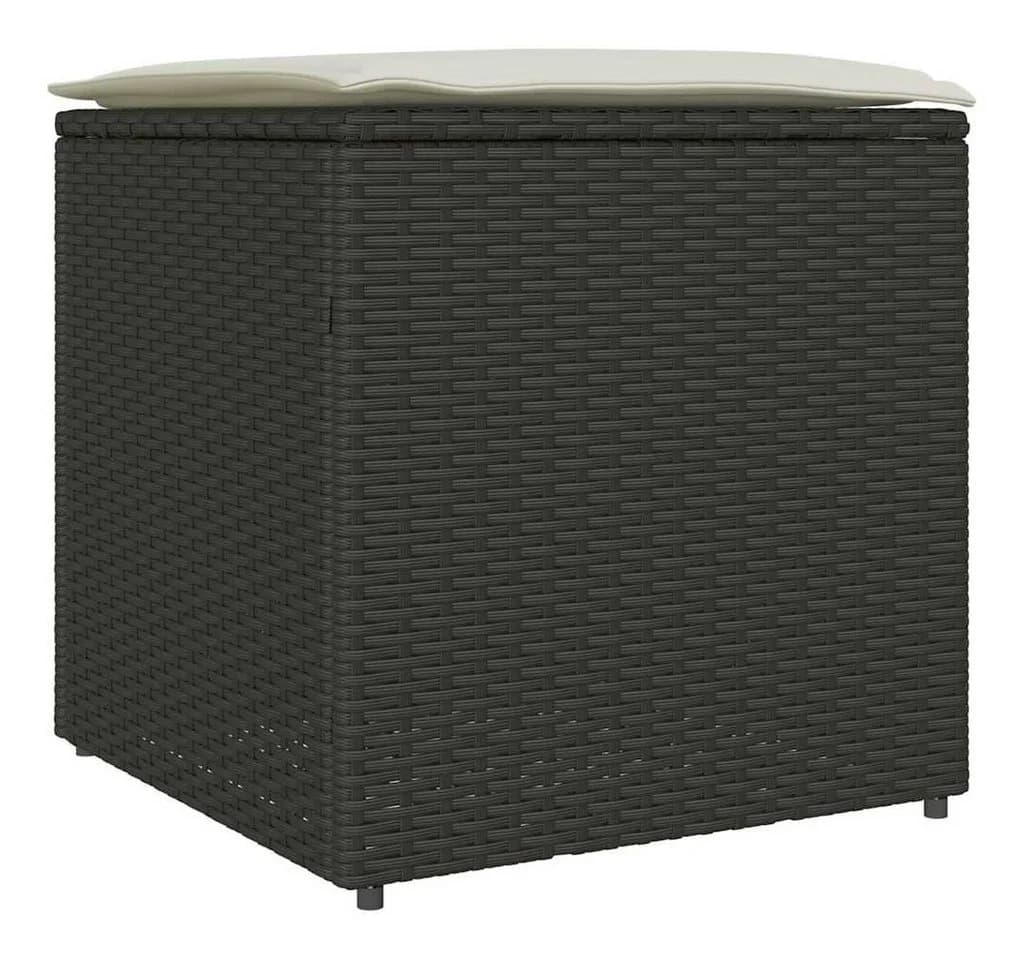 vidaXL Kissenbox Schwarz Poly-Rattan Gartenbox - Bild 2