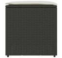 vidaXL Kissenbox Schwarz Poly-Rattan Gartenbox Bild 5