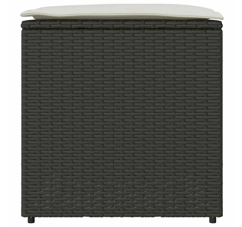 vidaXL Kissenbox Schwarz Poly-Rattan Gartenbox - Bild 5