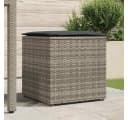 vidaXL Gartenbox Grau Poly-Rattan Moderner Stauraum Bild 3