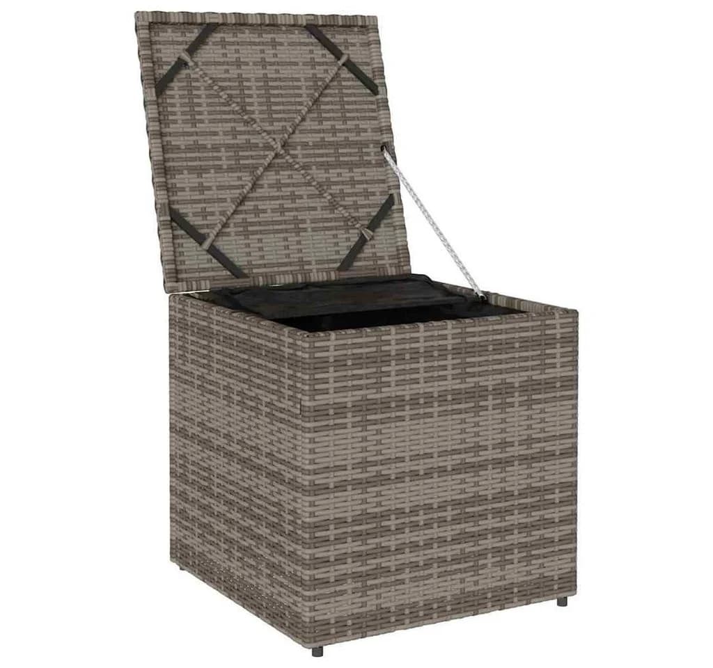 vidaXL Gartenbox Kissenbox Grau Poly-Rattan - Bild 4