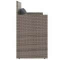 vidaXL Gartenbank mit Kissen Grau Poly Rattan Bild 5