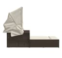 vidaXL Doppel-Sonnenliege Braun Poly Rattan mit Dach Bild 5