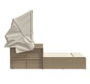 vidaXL Doppel-Sonnenliege mit Dach Beige Poly Rattan Bild 5