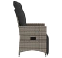 vidaXL Gartensessel Grau Verstellbar mit Kissen Poly Rattan Bild 5