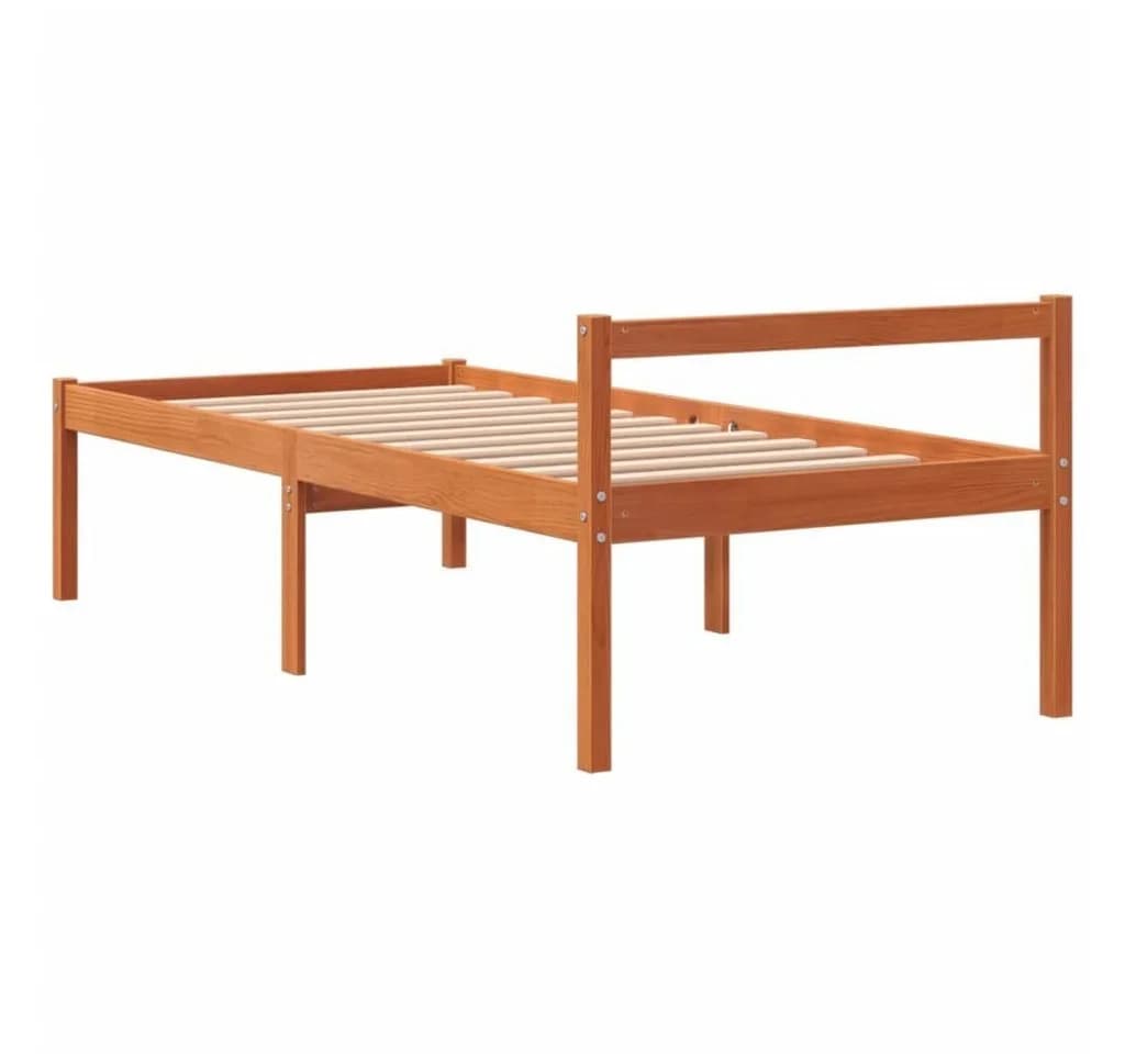 vidaXL Seniorenbett Massivholz Kiefern Wachsbraun 90x200 cm - Bild 5