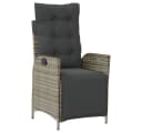 vidaXL Garten-Essgruppe 5-tlg. Grau Poly Rattan mit Hartglas Bild 3