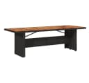 vidaXL Gartentisch Schwarz 240x90x75 cm Poly Rattan Holz Bild 2