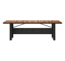 vidaXL Gartentisch Schwarz 240x90x75 cm Poly Rattan Holz Bild 4