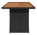 vidaXL Gartentisch Schwarz 240x90x75 cm Poly Rattan Holz Bild 5