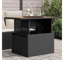 vidaXL Gartentisch Outdoor Schwarz PE-Rattan Akazienholz Bild 1