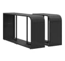 vidaXL Lagerregal 2-tlg. Schwarz Poly Rattan mit Stahlrahmen Bild 2