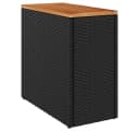vidaXL Garten-Beistelltisch Schwarz PE-Rattan Massivholz Bild 2