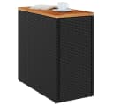 vidaXL Garten-Beistelltisch Schwarz PE-Rattan Massivholz Bild 4