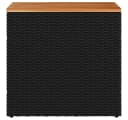 vidaXL Garten-Beistelltisch Schwarz PE-Rattan Massivholz Bild 5