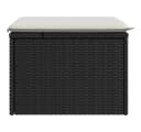 vidaXL Gartenhocker Schwarz Poly Rattan Bild 5