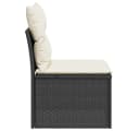 vidaXL Loungesessel Schwarz Poly Rattan mit Kissen und Stauraum Bild 5