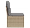 vidaXL Gartensessel Beige Poly Rattan mit Kissen und Stauraum Bild 5