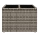 vidaXL Gartentisch Grau PE-Rattan Glasplatte Bild 4