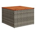 vidaXL Gartentisch Grau Poly Rattan und Holz Bild 2
