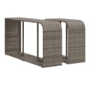 vidaXL Outdoor-Regal 2-tlg. Grau Poly Rattan Bild 2