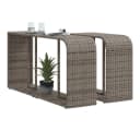 vidaXL Outdoor-Regal 2-tlg. Grau Poly Rattan Bild 4
