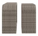vidaXL Outdoor-Regal 2-tlg. Grau Poly Rattan Bild 5