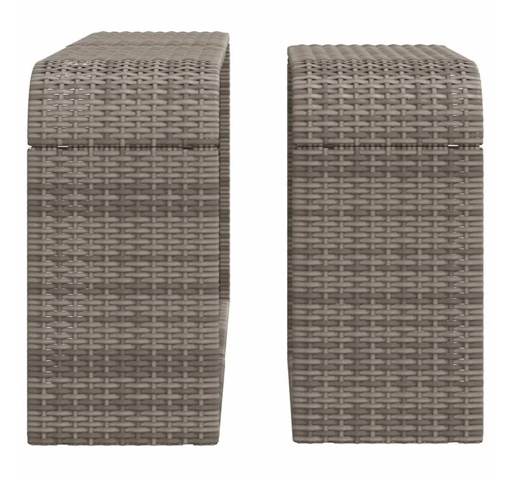 vidaXL Outdoor-Regal 2-tlg. Grau Poly Rattan - Bild 5
