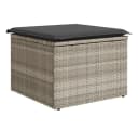 vidaXL Gartenhocker Hellgrau Poly Rattan Bild 2